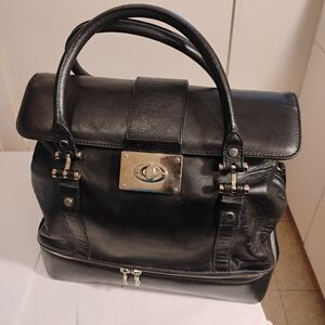 Lanvin Women's Luxury Handbag Vtg Leather Black